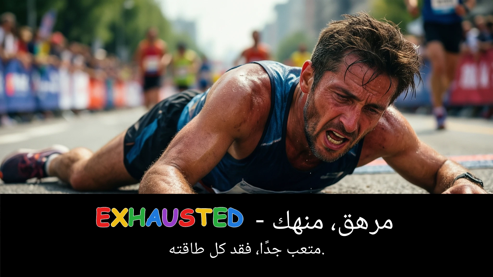 Arabic Illustration for exhausted